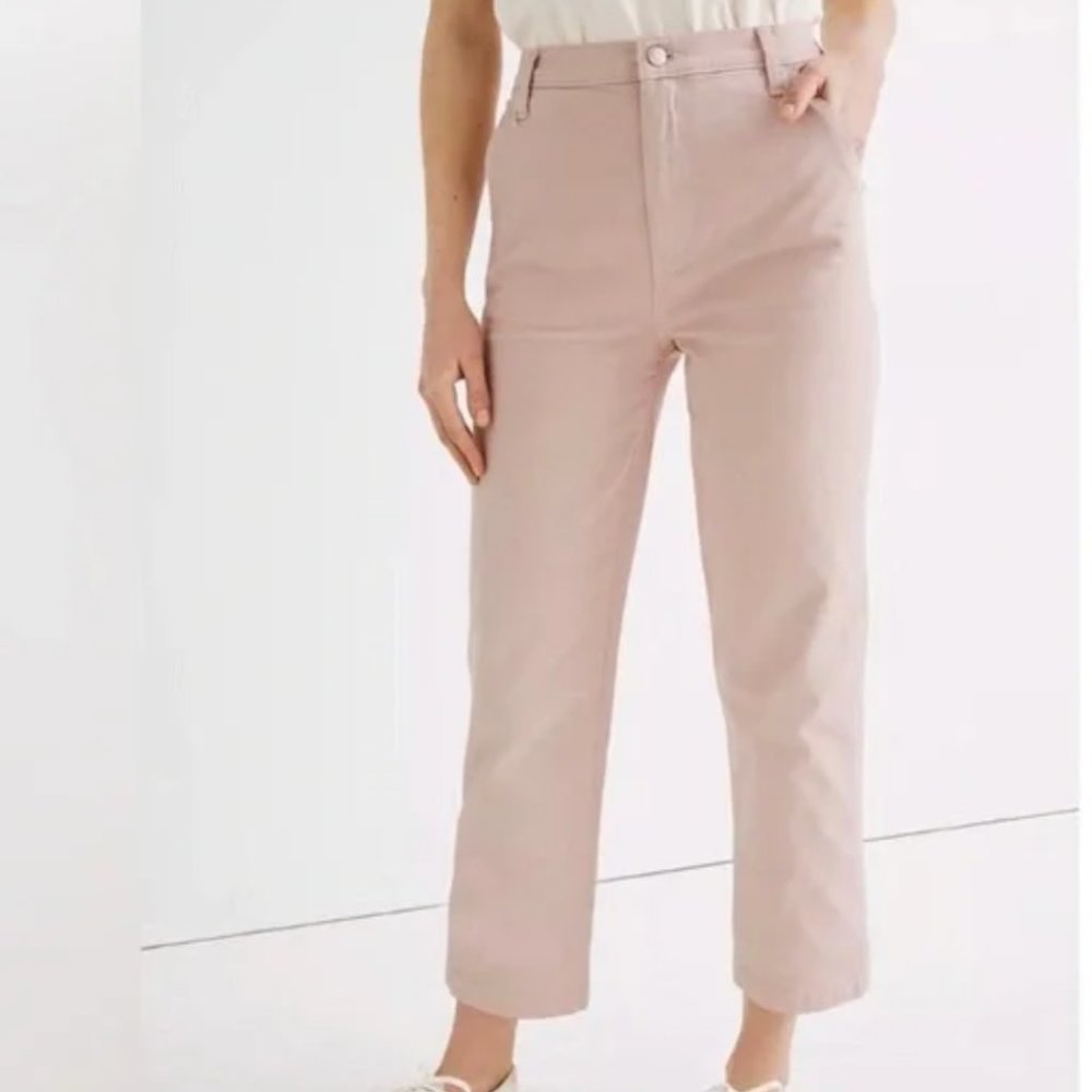 Madewell Classic Straight Pants in Pink
